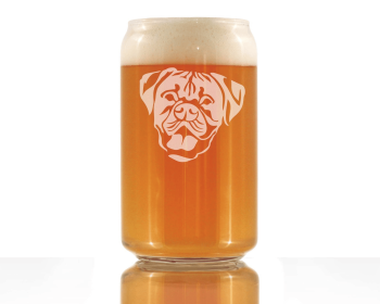 Boxer - Natural Ears Beer Can Pint Glass - Boxer Dogs Gifts