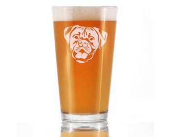 Boxer - Natural Ears Pint Glass for Beer - Boxer Dogs Gifts