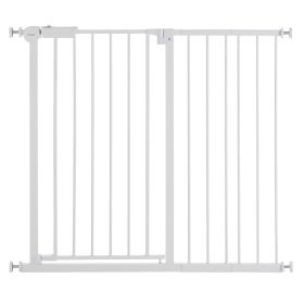 Baby Gate, 26-40 Inches Adjustable Width, 36 Inches High Dog Gate, Easy Step Walk Thru, for Child Pet Security, Pressure Mount Kit, Wall Cups