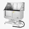 Electric Lift Dog Washing Station, 50 inch Professional Stainless Steel Pet Grooming Tub w/ PE Water Filter Board