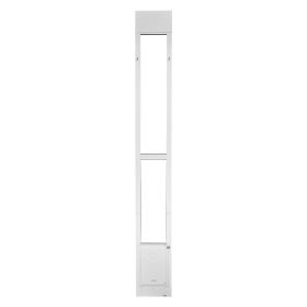 Dog Door for Sliding Glass Door, 91 to 96 in Adjustable Height, Aluminum Alloy Frame with Metal Rotating Hinges, Lock Design, 8 1/4 x 12 1/4 in Flap