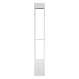 Dog Door for Sliding Glass Door, 91 to 96 in Adjustable Height, Aluminum Alloy Frame with Metal Rotating Hinges, Lock Design, 10 1/4 x 16 1/4 in Flap