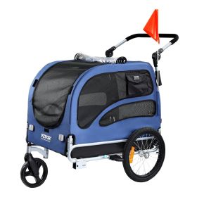 VEVOR 2-in-1 Pet Stroller Bicycle & Bike Trailer, Supports up to 100 lbs