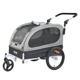 VEVOR 2-in-1 Pet Stroller Bicycle & Bike Trailer, Supports up to 88 lbs
