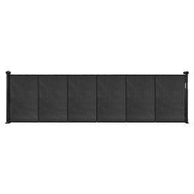 Retractable Baby Gate, 34 inch Tall, Extends up to 110 inch Wide, Retractable Gate for Kids or Pets, Mesh Material, Easy to Install for Indoor Stairs