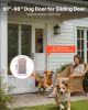Dog Door for Sliding Glass Door, 91 to 96 in Adjustable Height, Aluminum Alloy Frame with Metal Rotating Hinges, Lock Design, 13 5/8 x 23 5/8 in Flap