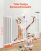Baby Gate, 26-48 Inches Adjustable Width, 36 Inches High Dog Gate, Easy Step Walk Thru, for Child Pet Security, Pressure Mount Kit, Wall Cups