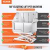 50" Pet Dog Bathing Station Electric Height Adjustment, Professional Stainless Steel Dog Grooming Tub w/ Soap Box, Faucet,Rich Accessory