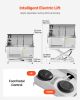 Electric Lift Dog Washing Station, 50 inch Professional Stainless Steel Pet Grooming Tub w/ PE Water Filter Board