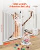 Baby Gate, 26-40 Inches Adjustable Width, 36 Inches High Dog Gate, Easy Step Walk Thru, for Child Pet Security, Pressure Mount Kit, Wall Cups