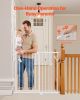 Baby Gate, 26-40 Inches Adjustable Width, 36 Inches High Dog Gate, Easy Step Walk Thru, for Child Pet Security, Pressure Mount Kit, Wall Cups