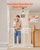 Baby Gate, 26-48 Inches Adjustable Width, 36 Inches High Dog Gate, Easy Step Walk Thru, for Child Pet Security, Pressure Mount Kit, Wall Cups