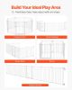 Baby Gate, 192 Inches Extra Wide, 28 Inches High 8-Panel Foldable Dog Gate, for Child Pet Security, One-Hand Open