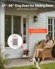 Dog Door for Sliding Glass Door, 91 to 96 in Adjustable Height, Aluminum Alloy Frame with Metal Rotating Hinges, Lock Design, 8 1/4 x 12 1/4 in Flap