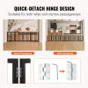 Indoor Pet Barrier, 24" Height x 80.3" Width, 4-Panel Folding Gate for Pets, Adjustable and Versatile Dog Fence for Both Wide and Slim Openings