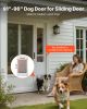 Dog Door for Sliding Glass Door, 91 to 96 in Adjustable Height, Aluminum Alloy Frame with Metal Rotating Hinges, Lock Design, 10 1/4 x 16 1/4 in Flap
