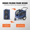 VEVOR 2-in-1 Pet Stroller Bicycle & Bike Trailer, Supports up to 100 lbs
