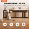 Indoor Pet Barrier, 24" Height x 80.3" Width, 4-Panel Folding Gate for Pets, Adjustable and Versatile Dog Fence for Both Wide and Slim Openings