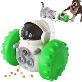 PawPartner Dog Tumbler Interactive Toys Training Food Dispenser (Color: Green, Ships From: China)
