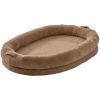 Human Dog Bed, 72" x48"x10" Human Dog Bed for Adult, Human Size Dog Bed with Washable Faux Rabbit Fur Cover, Egg Orthopedic Foam, Storage Pocket