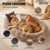Human Dog Bed, 72" x48"x10" Human Dog Bed for Adult, Human Size Dog Bed with Washable Faux Rabbit Fur Cover, Egg Orthopedic Foam, Storage Pocket