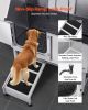 Stainless Steel Dog Washing Station, 50 inch Pet Grooming Tub w/ Ramp, PE Water Filter Board